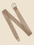 Ceinture tressée à boucle métallique - Taupe - 3