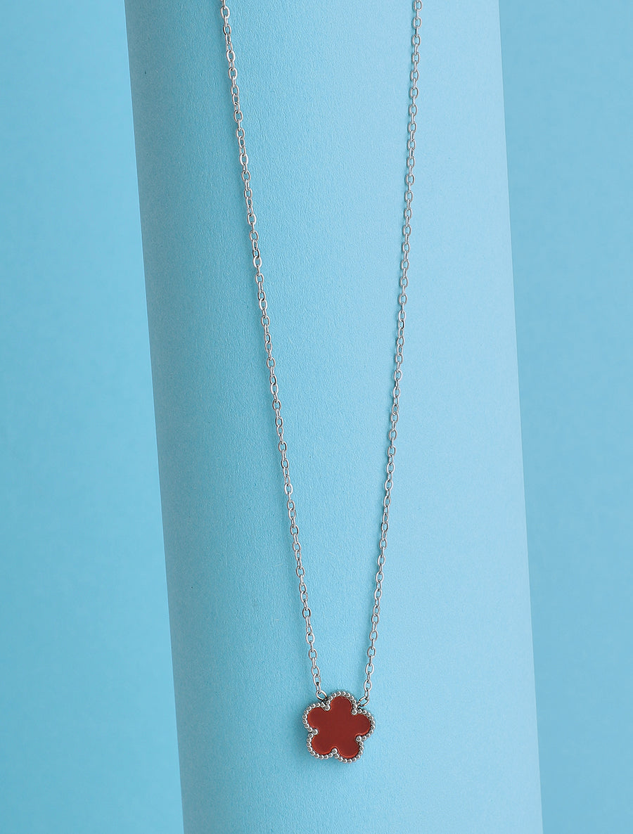 Collier à fleur - Rouge - 1