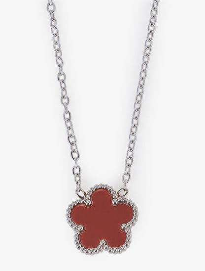 Collier à fleur - Rouge - 3
