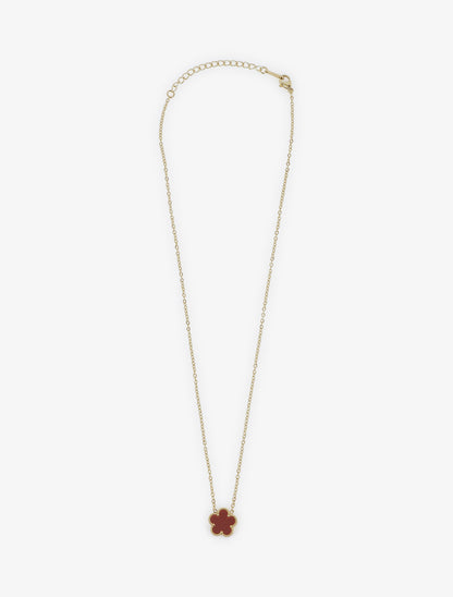 Collier à fleur - Rouge - 2