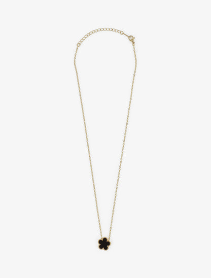 Collier à fleur - Noir - 2
