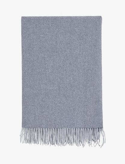 Echarpe douce à bords frangés - Gris chiné - 2