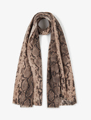 Foulard à imprimé python - Beige - 1