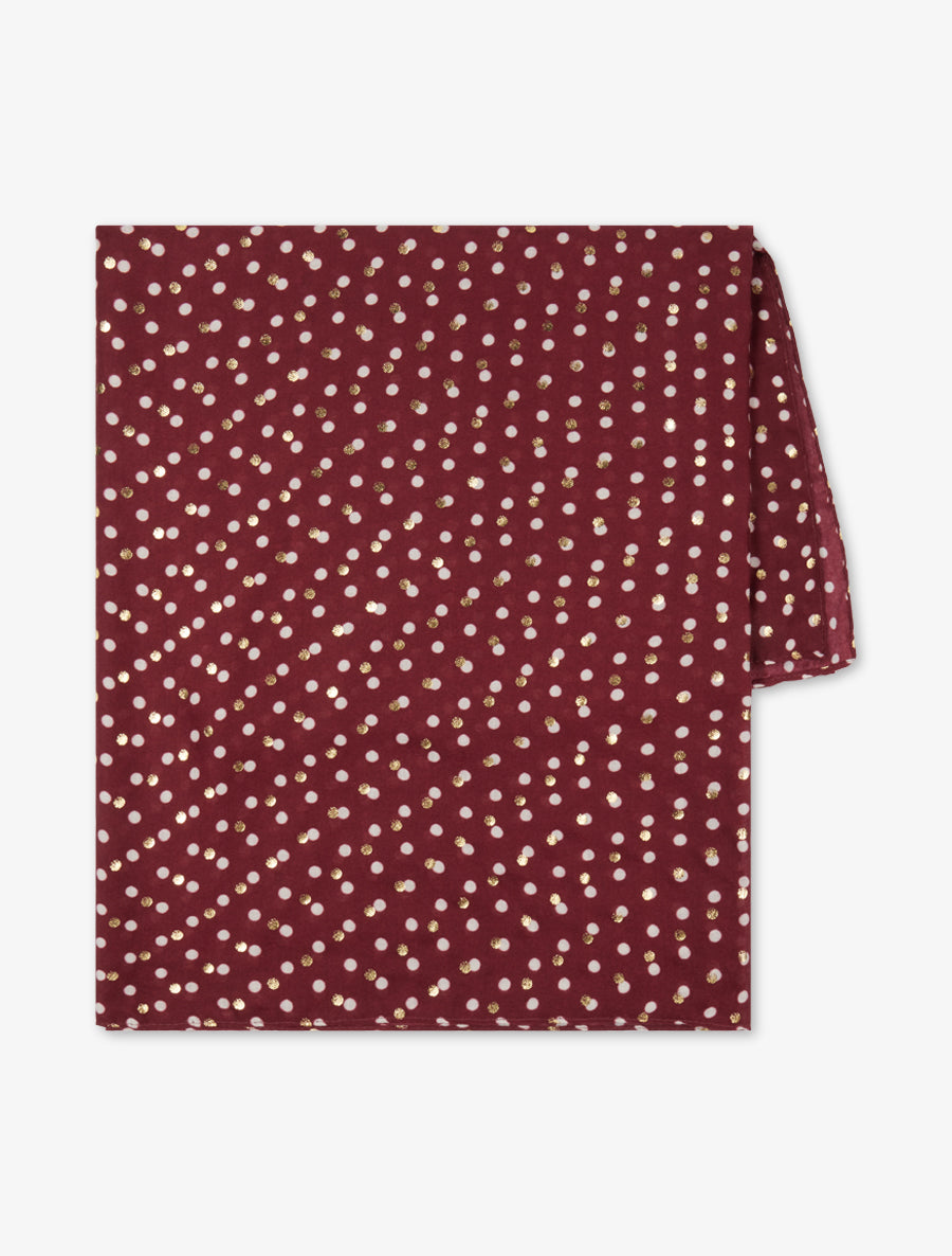 Foulard à imprimé points irisés - Bordeaux - 2