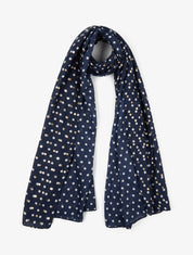 Foulard à imprimé points irisés - Marine - 1