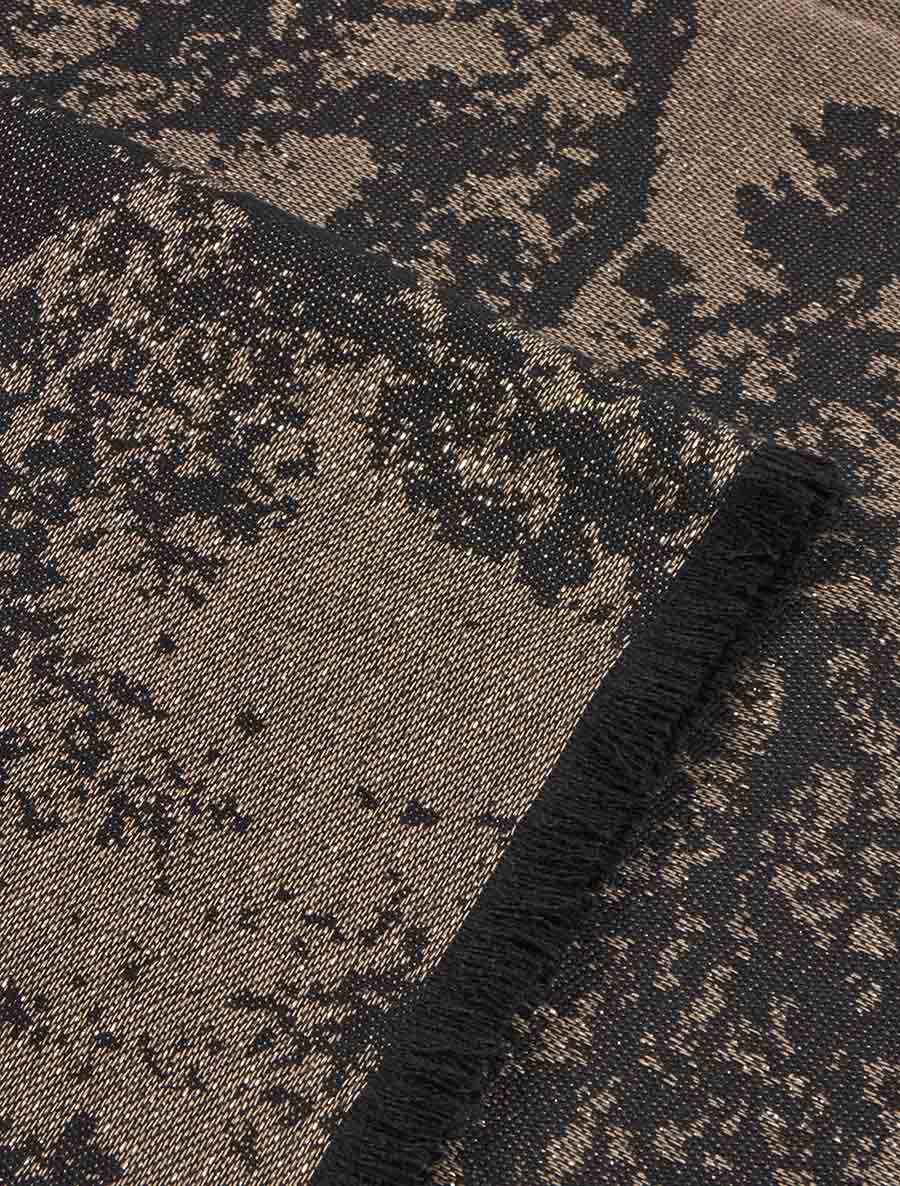 Foulard à imprimé tapisserie irisé - Noir - 3
