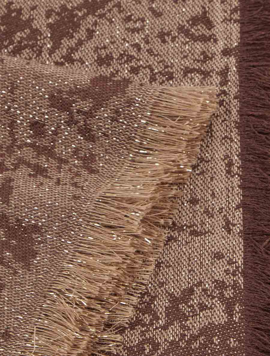 Foulard à imprimé tapisserie irisé - Marron - 3