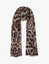 Foulard irisé imprimé léopard - Marron - 1