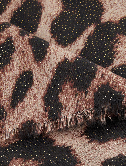 Foulard irisé imprimé léopard - Marron - 3