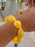 Bracelet à perles en résine - Jaune - 1