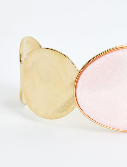 Jonc à ornement rond en résine - Rose - 3