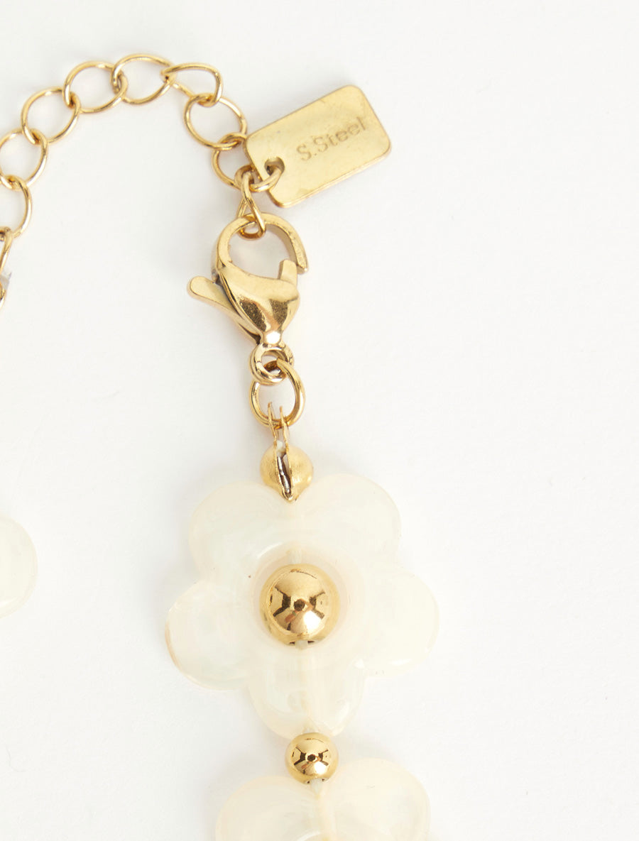 Collier motif floral - Beige - 3
