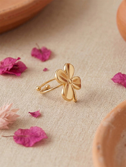 Bague trèfle à 4 feuilles - Or - 1
