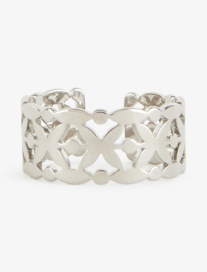 Bague ajourée ajustable - Argent - 3