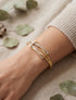 Jonc à triangles entrelacés - Or - 1