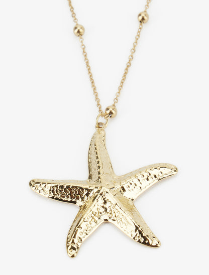 Collier motif étoile de mer - Or - 3