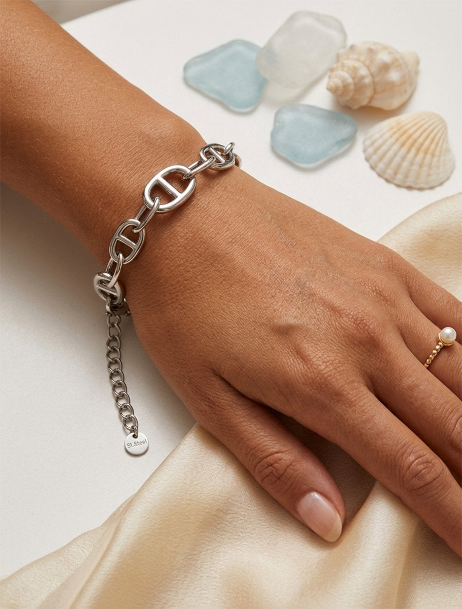 Bracelet maillons marins - Argent - 1