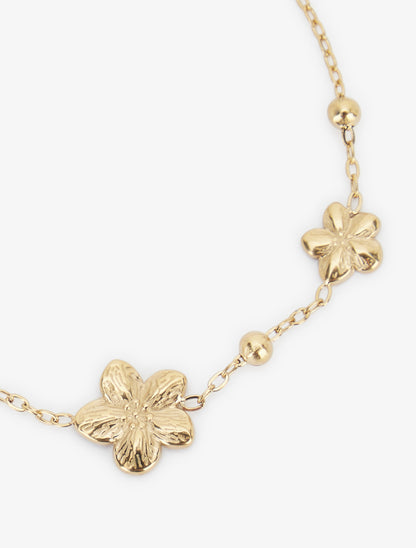 Bracelet trois fleurs - Or - 3