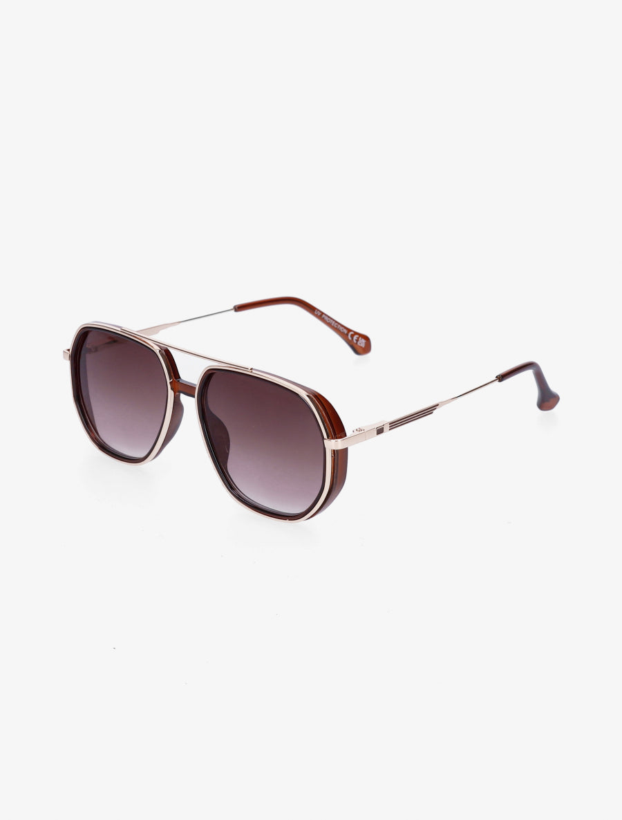Lunettes de soleil aviateur - Marron - 1