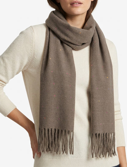 Écharpe rectangulaire à franges - Taupe