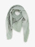 Foulard imprimé cachemire à bords effilochés - Vert d&