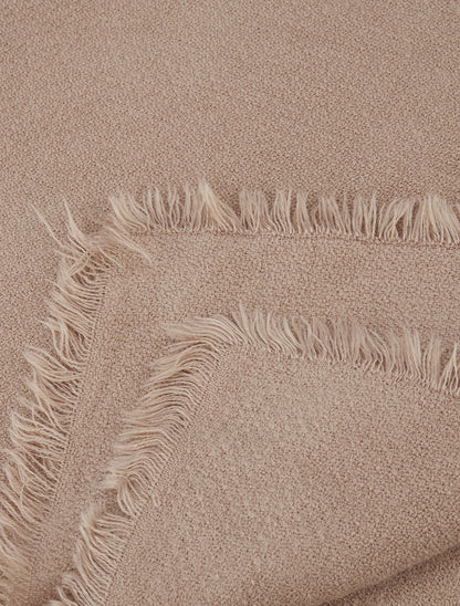 Foulard uni à bords effilochés - Taupe - 3