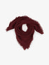 Foulard uni à bords effilochés - Bordeaux - 1