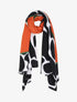 Echarpe à bords imprimé dalmatien - Orange - 4