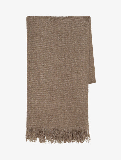 Echarpe irisée à bords frangés - Taupe - 2