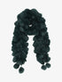 Echarpe en pompons en fausse fourrure - Vert sapin - 1