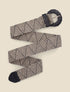 Ceinture élastiquée en raphia - Noir/beige - 2