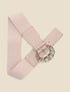 Ceinture élastiquée à boucle style chaîne - Rose - 2
