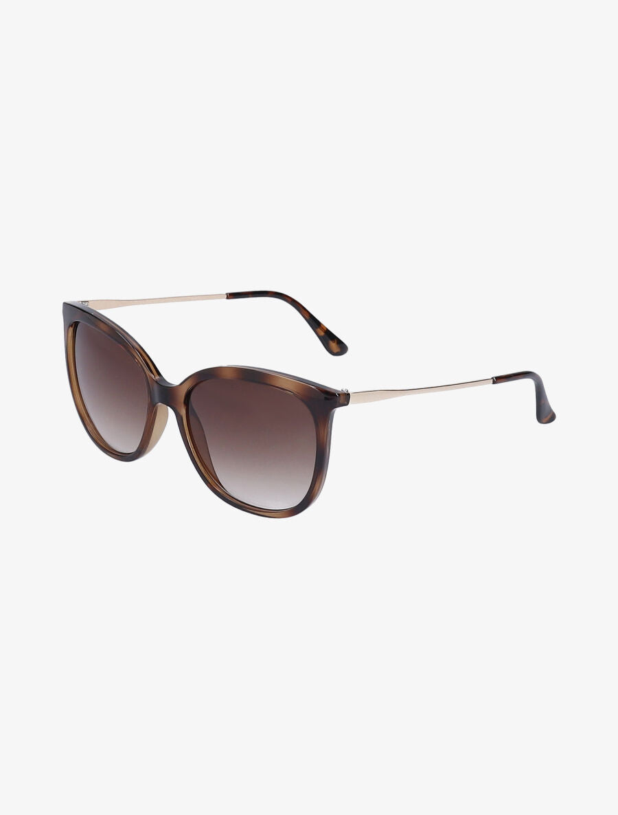 Lunettes de soleil wayfarer - Marron/or - 2
