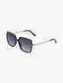 Lunettes carrées à branches stylisées - Noir - 2