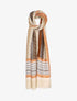 Foulard à rayures stylisées - Beige - 3