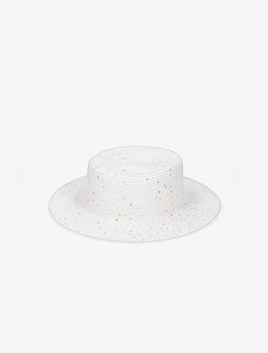 Canotier à sequins - Blanc - 3