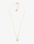 Collier à pendentif fleur stylisée - Or - 1