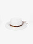 Canotier à galon en simili style aztèque - Blanc - 1