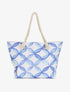 Sac de plage imprimé céramique - Bleu - 1