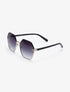 Lunettes de soleil octogonales overzise - Noir/doré - 2