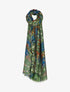 Foulard à imprimé plumes stylisées - Vert - 3