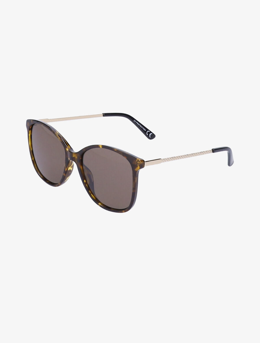 Lunettes oversize animal à branches stylisées - Jaune - 1