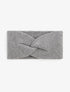 Bandeau noué en maille - Gris - 1
