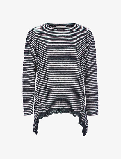 Top ample rayures irisées - Noir - 5