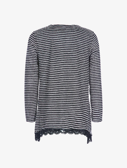 Top ample rayures irisées - Noir - 2