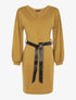 Robe sweatshirt ceinturée - Moutarde - 3