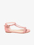 Nu-pieds double lanières tressées - rose - 1