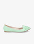 Ballerines en suédine à strass - Vert d&