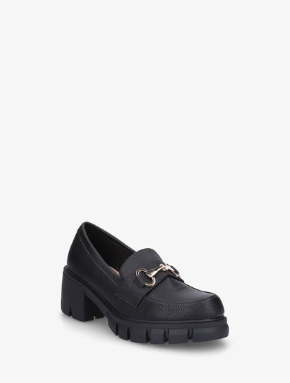 Mocassins chunky en simili - Noir - 2