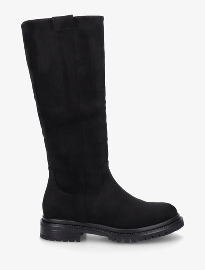 Bottes en suédine à semelle crantée - Noir - 1
